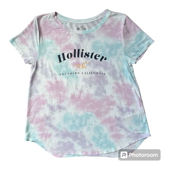 •Hollister Women's Tie-Dye Logo Tee Size Small - Picture 2 of 5